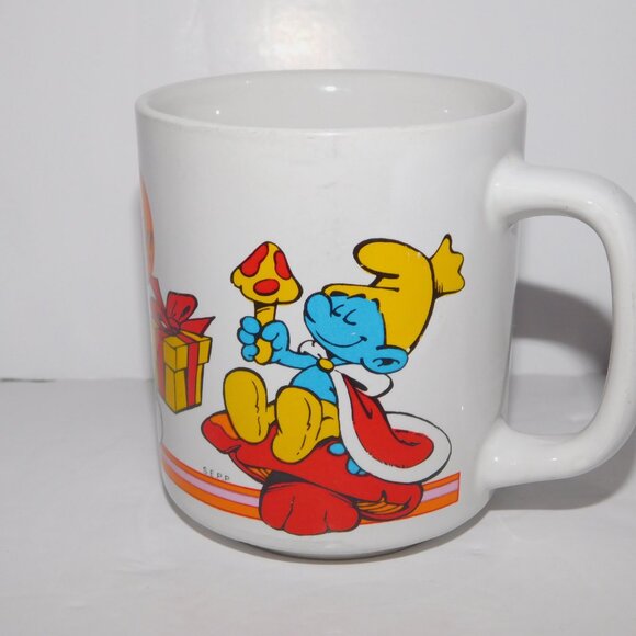 Vintage 80s The Smurfs Happy Birthday Coffee Tea Mug - Picture 4 of 6